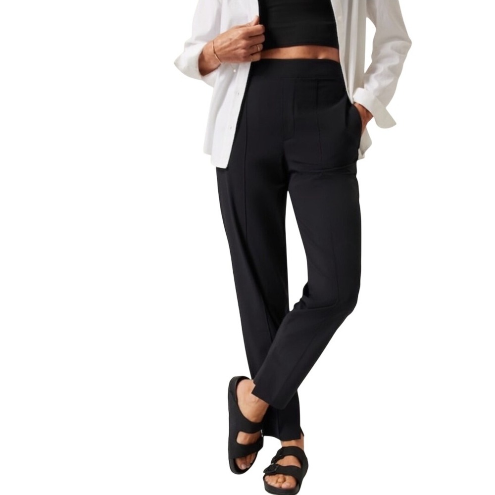 ATHLETA Brooklyn Heights Slim Pants High Rise in Black. Size 10